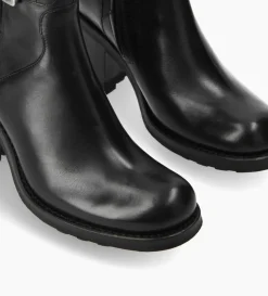 Hot FREE LANCE Paris Boot biker à boucle - Justy 70 - Cuir lisse - Noir