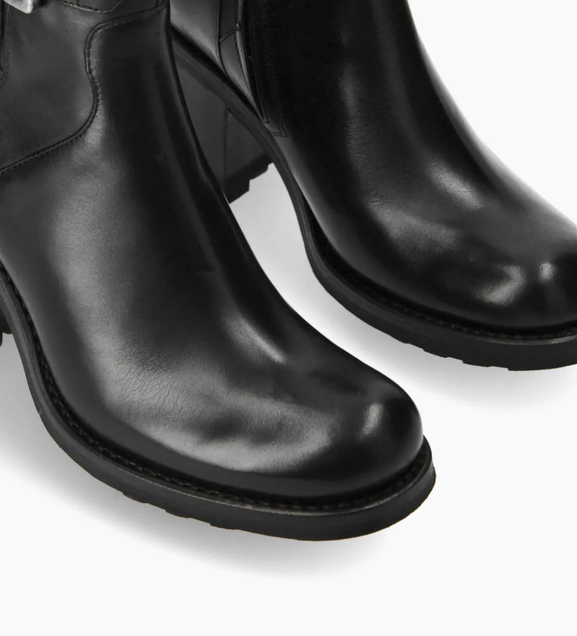 Hot FREE LANCE Paris Boot biker à boucle - Justy 70 - Cuir lisse - Noir