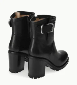 New FREE LANCE Paris Boot biker à boucle - Justy 90 - Cuir lisse - Noir