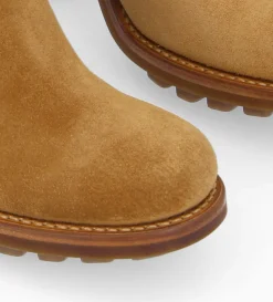 Sale FREE LANCE Paris Boot biker à boucle - Justy 90 - Cuir velours - Biscuit
