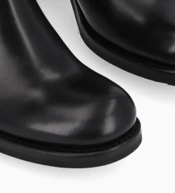 Hot FREE LANCE Paris Boot biker à double boucle - Biker 70 - Cuir lisse - Noir