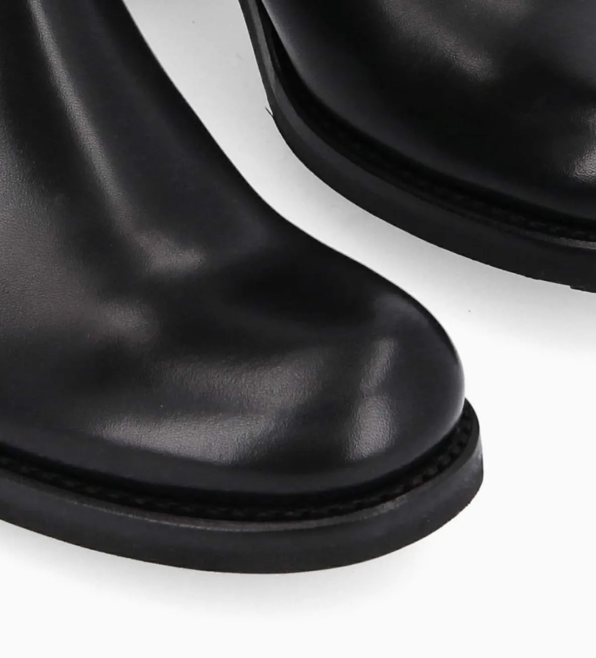 Hot FREE LANCE Paris Boot biker à double boucle - Biker 70 - Cuir lisse - Noir