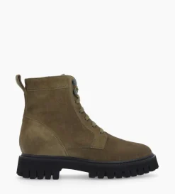 Discount FREE LANCE Paris Boot ranger à zip - Gisèle - Cuir velours - Kaki