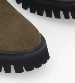 Discount FREE LANCE Paris Boot ranger à zip - Gisèle - Cuir velours - Kaki