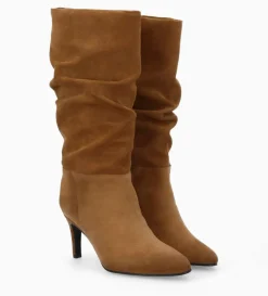 Discount FREE LANCE Paris Botte à talon - Céleste 65 - Cuir velours - Brun
