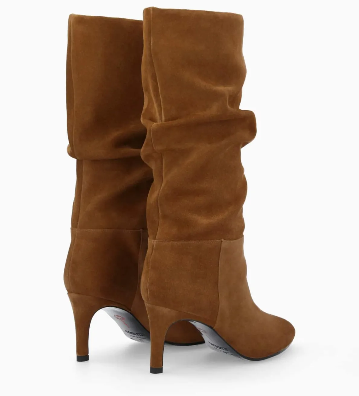 Discount FREE LANCE Paris Botte à talon - Céleste 65 - Cuir velours - Brun