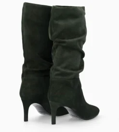Best FREE LANCE Paris Botte à talon - Céleste 65 - Cuir velours - Militaire