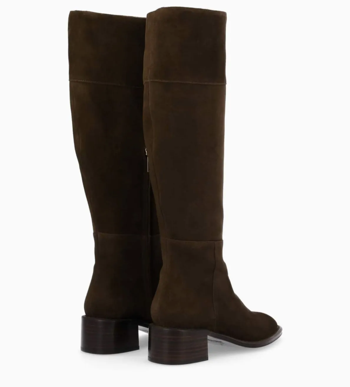 FREE LANCE Paris Botte à talon - Lora 50 - Cuir velours - Marron foncé Marronfoncé
