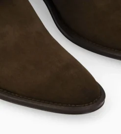 FREE LANCE Paris Botte à talon - Lora 50 - Cuir velours - Marron foncé Marronfoncé