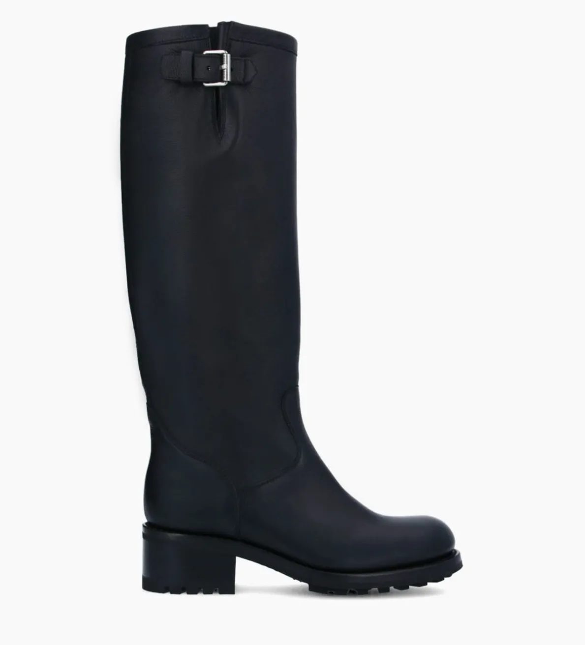 New FREE LANCE Paris Botte biker à boucle - Biker 40 - Cuir grainé - Noir