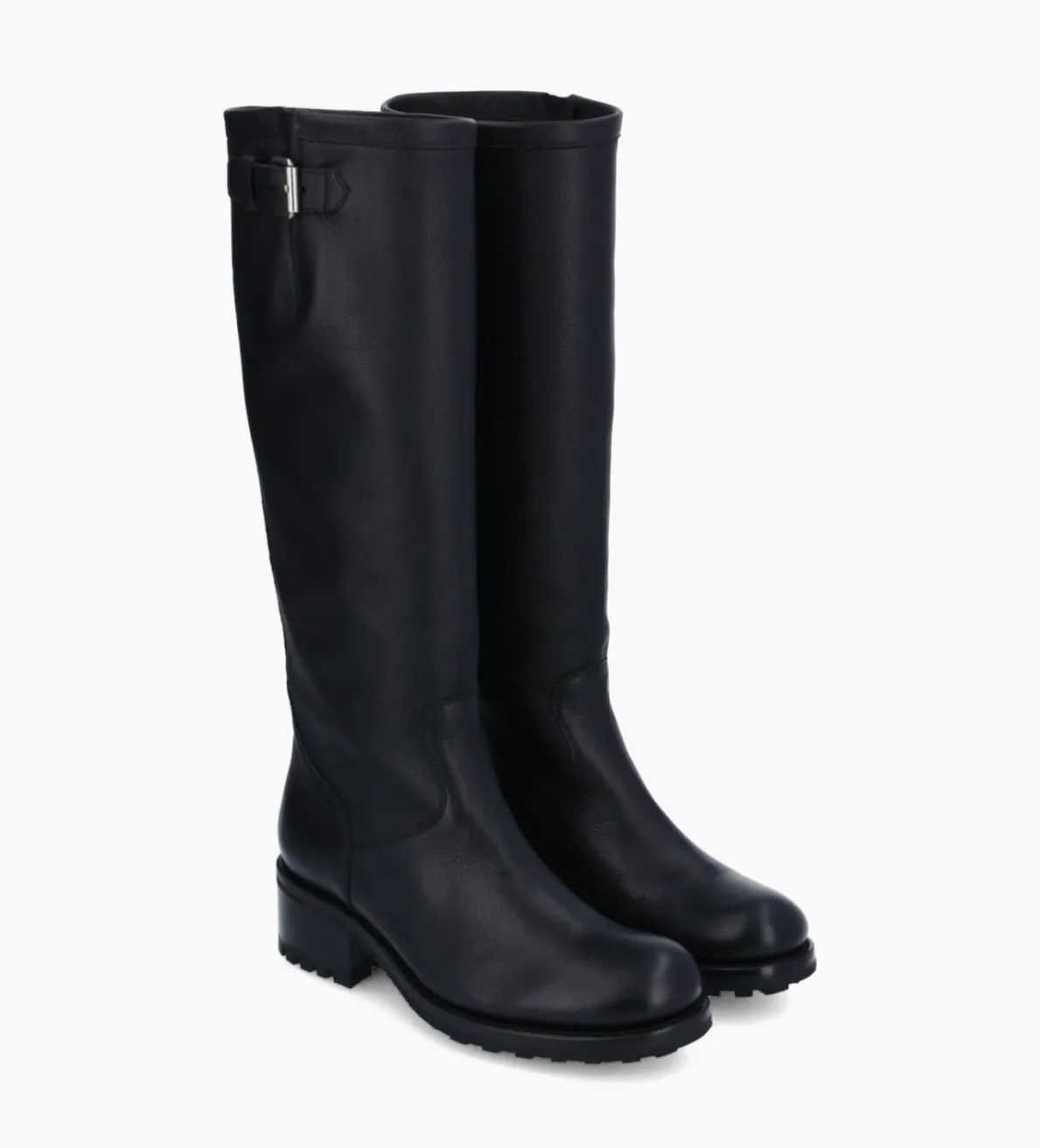 New FREE LANCE Paris Botte biker à boucle - Biker 40 - Cuir grainé - Noir