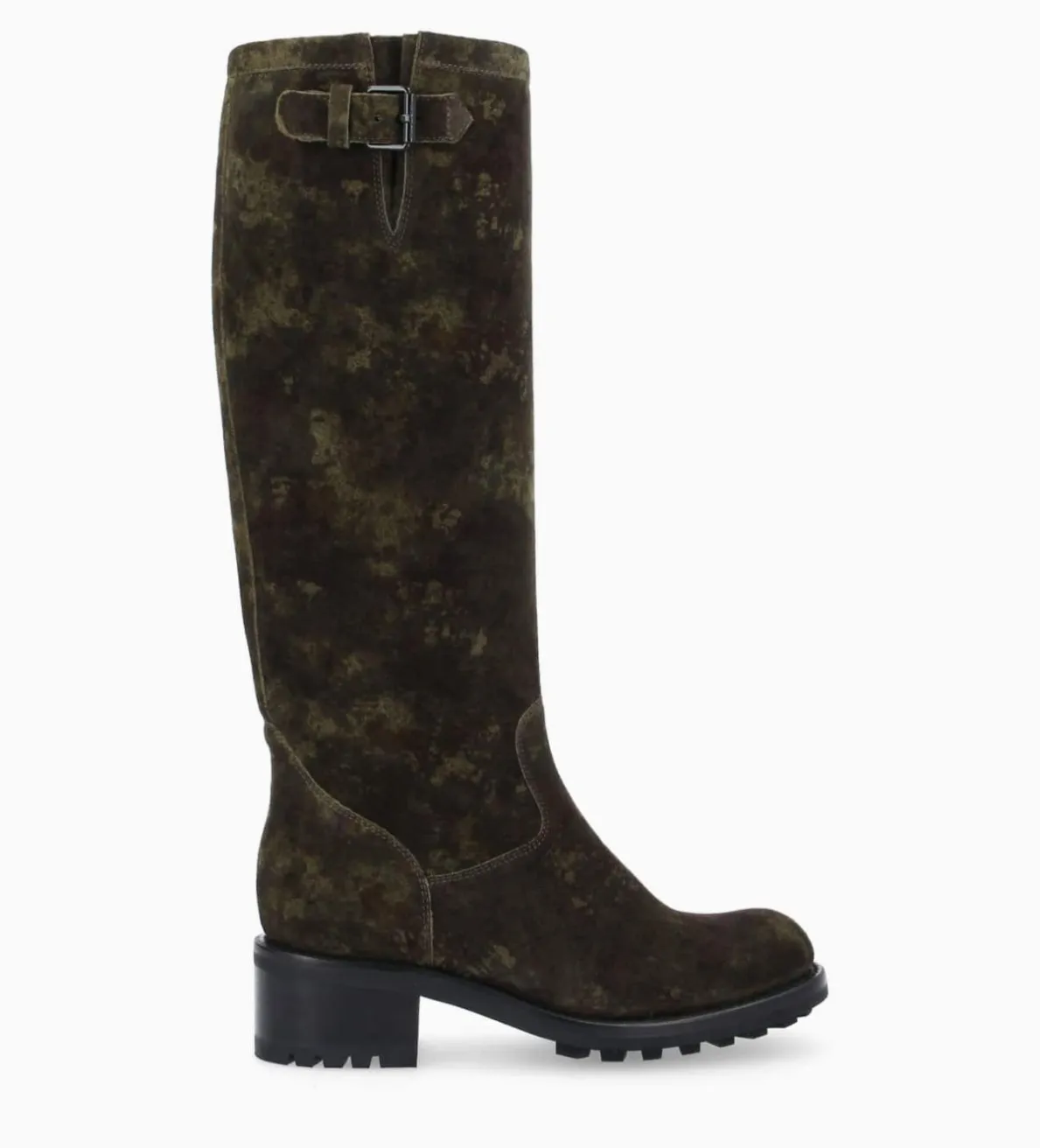 Online FREE LANCE Paris Botte biker à boucle - Biker 40 - Cuir velours - Camouflage