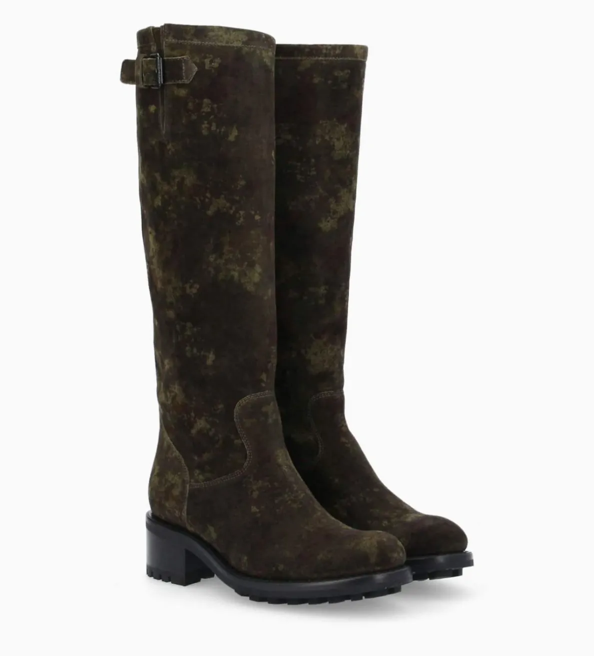 Online FREE LANCE Paris Botte biker à boucle - Biker 40 - Cuir velours - Camouflage