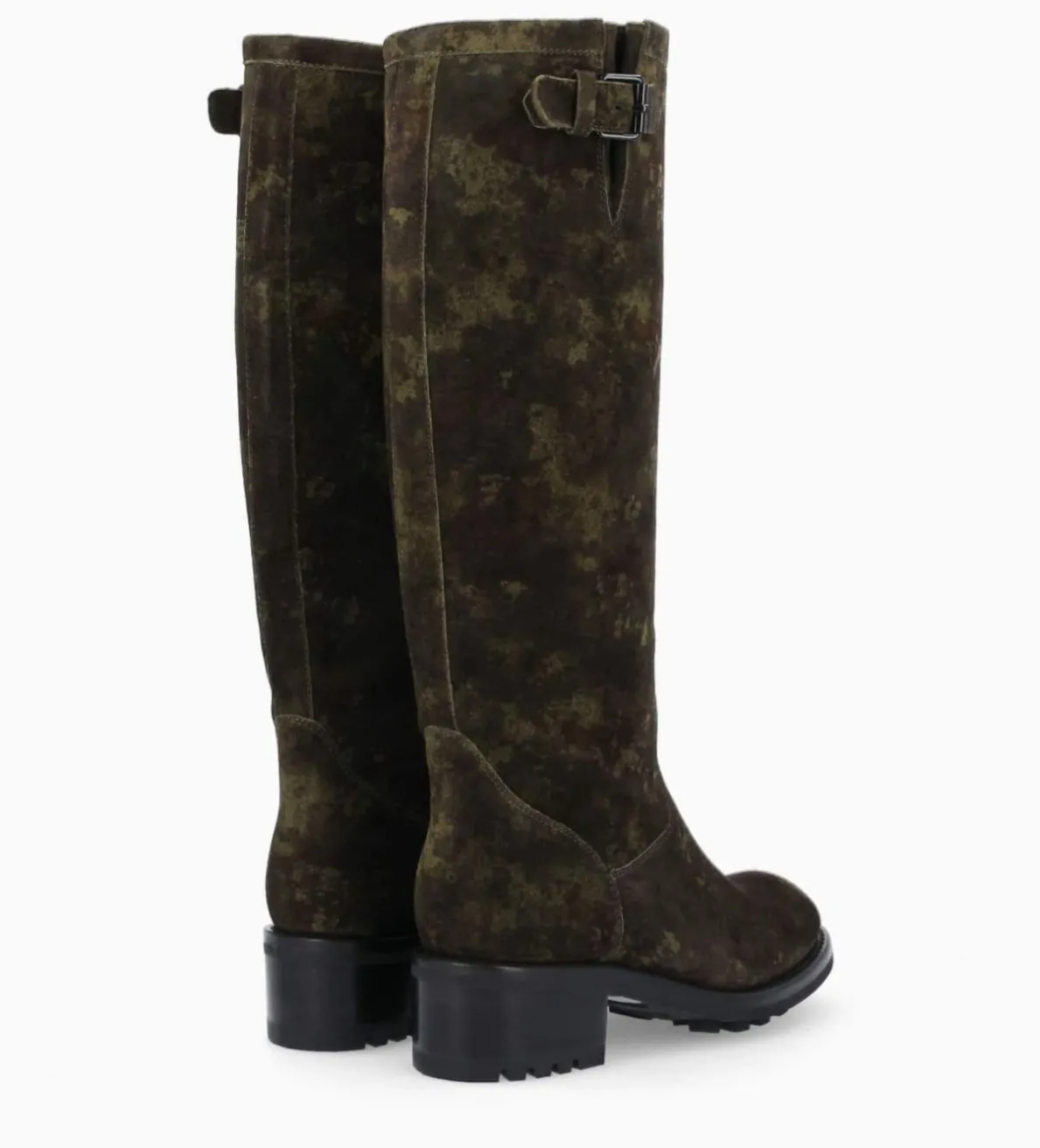 Online FREE LANCE Paris Botte biker à boucle - Biker 40 - Cuir velours - Camouflage