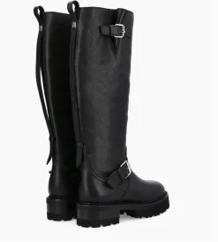 Clearance FREE LANCE Paris Botte biker à double boucle - Carra 45 - Cuir grainé - Noir