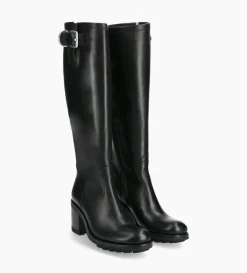 Best FREE LANCE Paris Botte biker zippée à boucle - Justy 70 - Cuir lisse - Noir