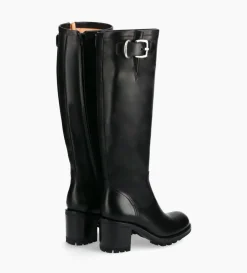 Best FREE LANCE Paris Botte biker zippée à boucle - Justy 70 - Cuir lisse - Noir