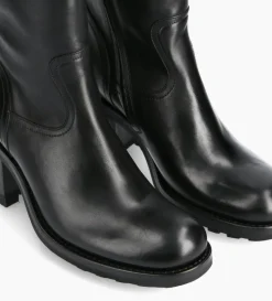 Best FREE LANCE Paris Botte biker zippée à boucle - Justy 70 - Cuir lisse - Noir
