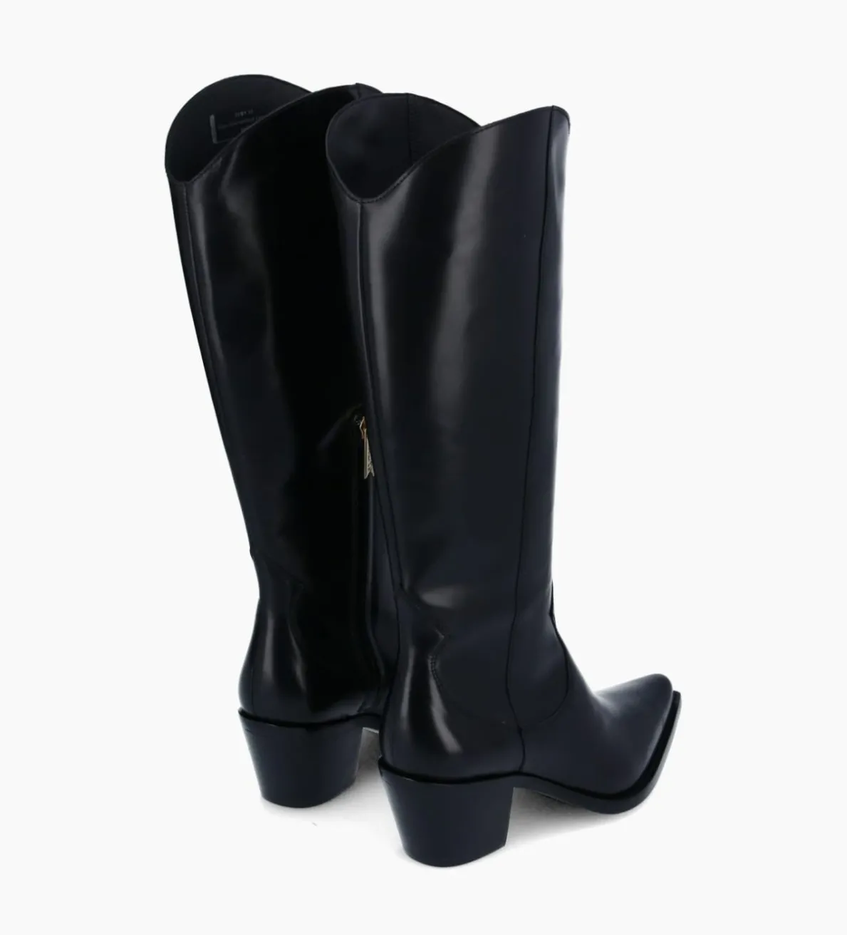 Best FREE LANCE Paris Botte western à talon - Ruby 50 - Cuir de veau lisse brillant - Noir