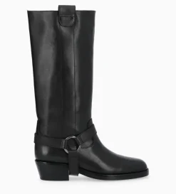 Sale FREE LANCE Paris Botte western avec harnais - Carma 45 - Cuir lisse - Noir