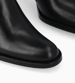 Best FREE LANCE Paris Botte zippée à talon - Legend 70 - Cuir de veau lisse brillant - Noir