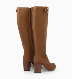 FREE LANCE Paris Botte zippée à talon - Legend 70 - Cuir velours - Sienna