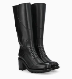 Online FREE LANCE Paris Botte zippée à talon - Thelma 70 - Cuir lisse - Noir
