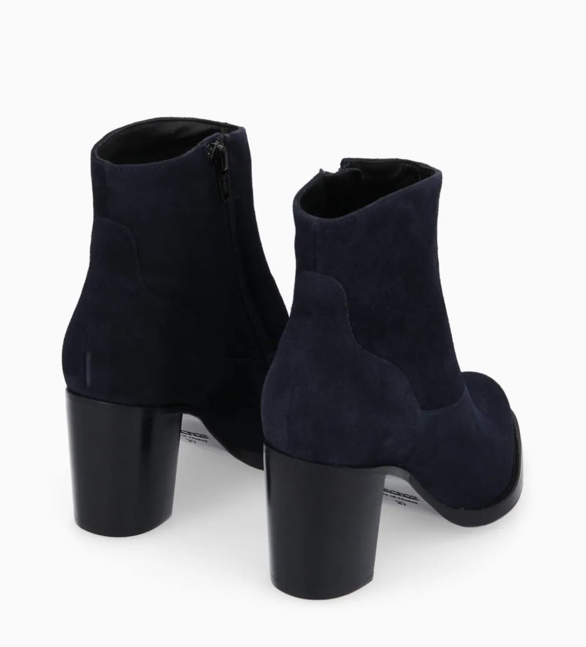 Outlet FREE LANCE Paris Bottine à talon à zip - Legend 70 - Cuir velours - Marine