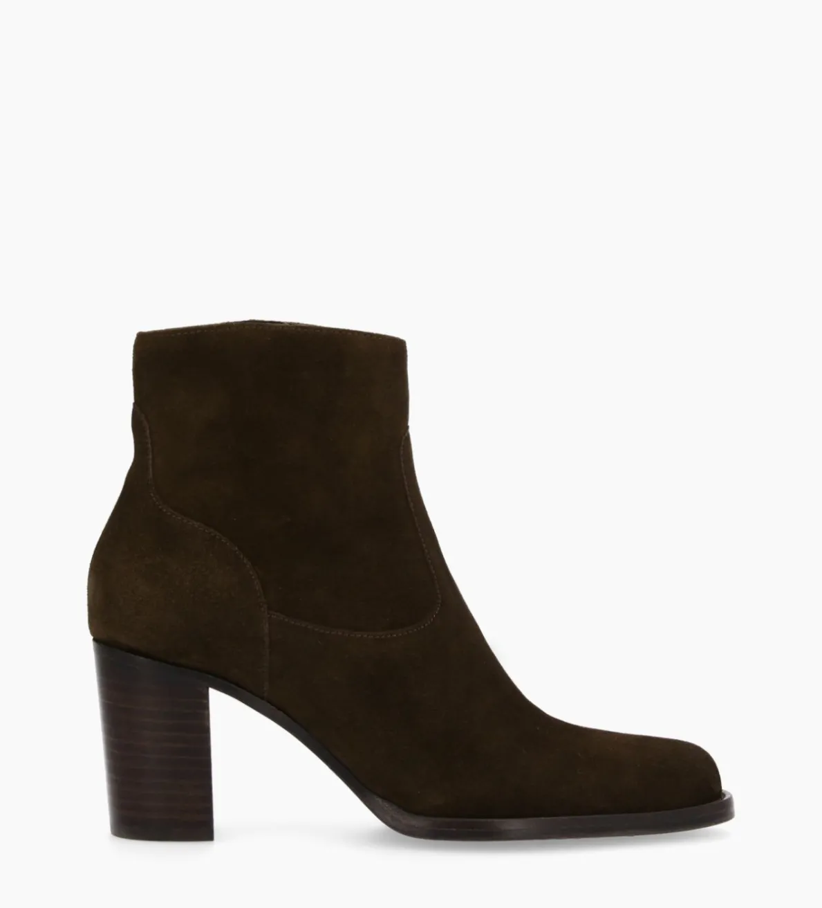 Discount FREE LANCE Paris Bottine à talon à zip - Legend 70 - Cuir velours - Marron foncé Marronfoncé