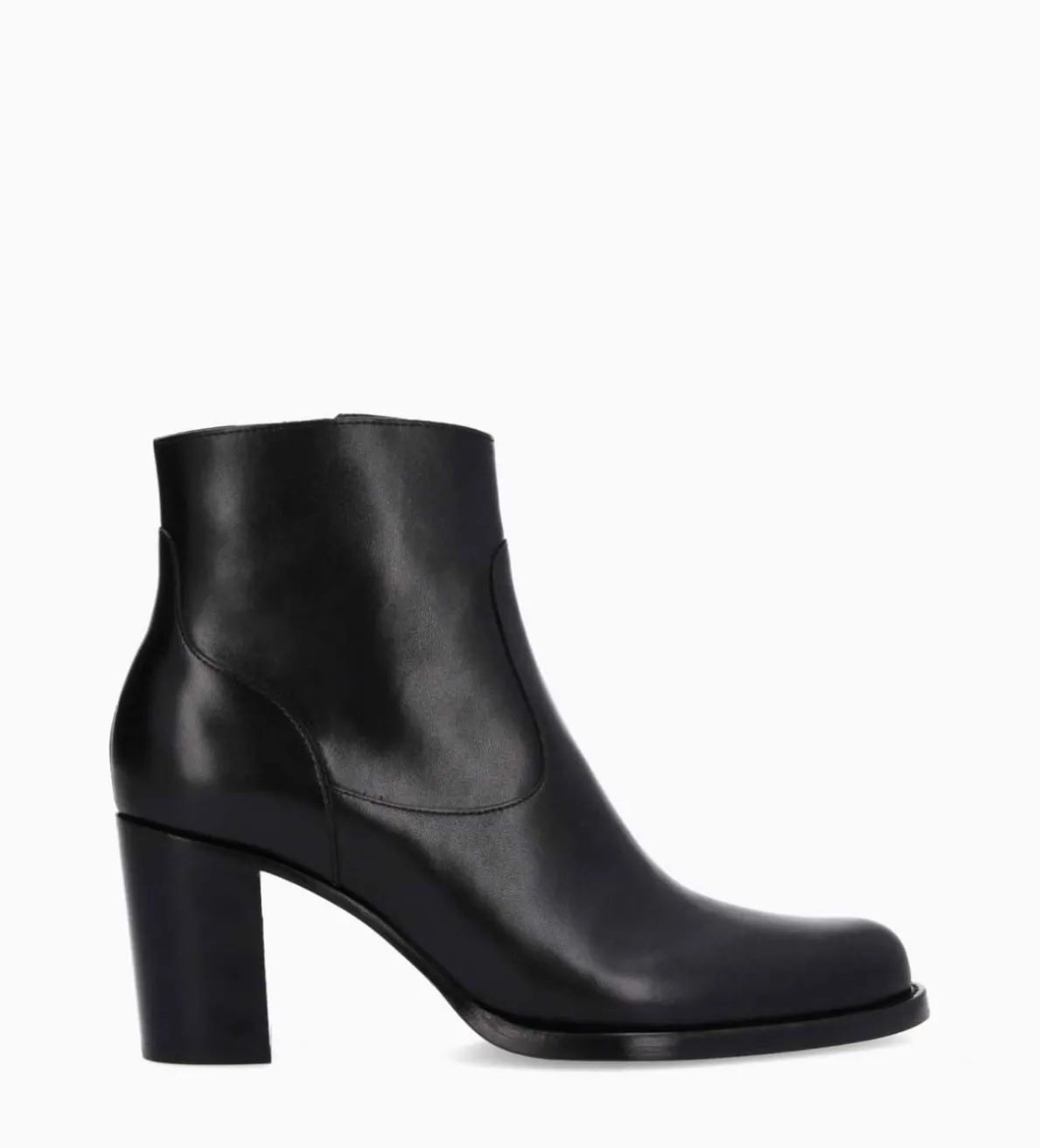 Sale FREE LANCE Paris Bottine à talon à zip - Legend 70 - Cuir lisse brillant - Noir