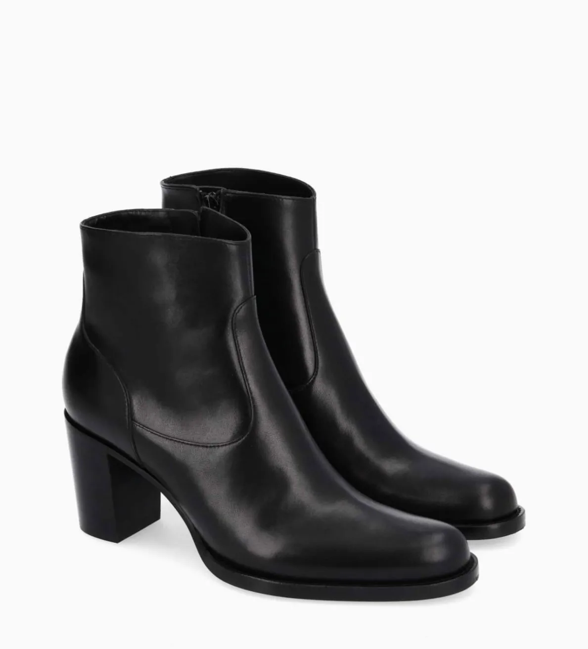 Sale FREE LANCE Paris Bottine à talon à zip - Legend 70 - Cuir lisse brillant - Noir