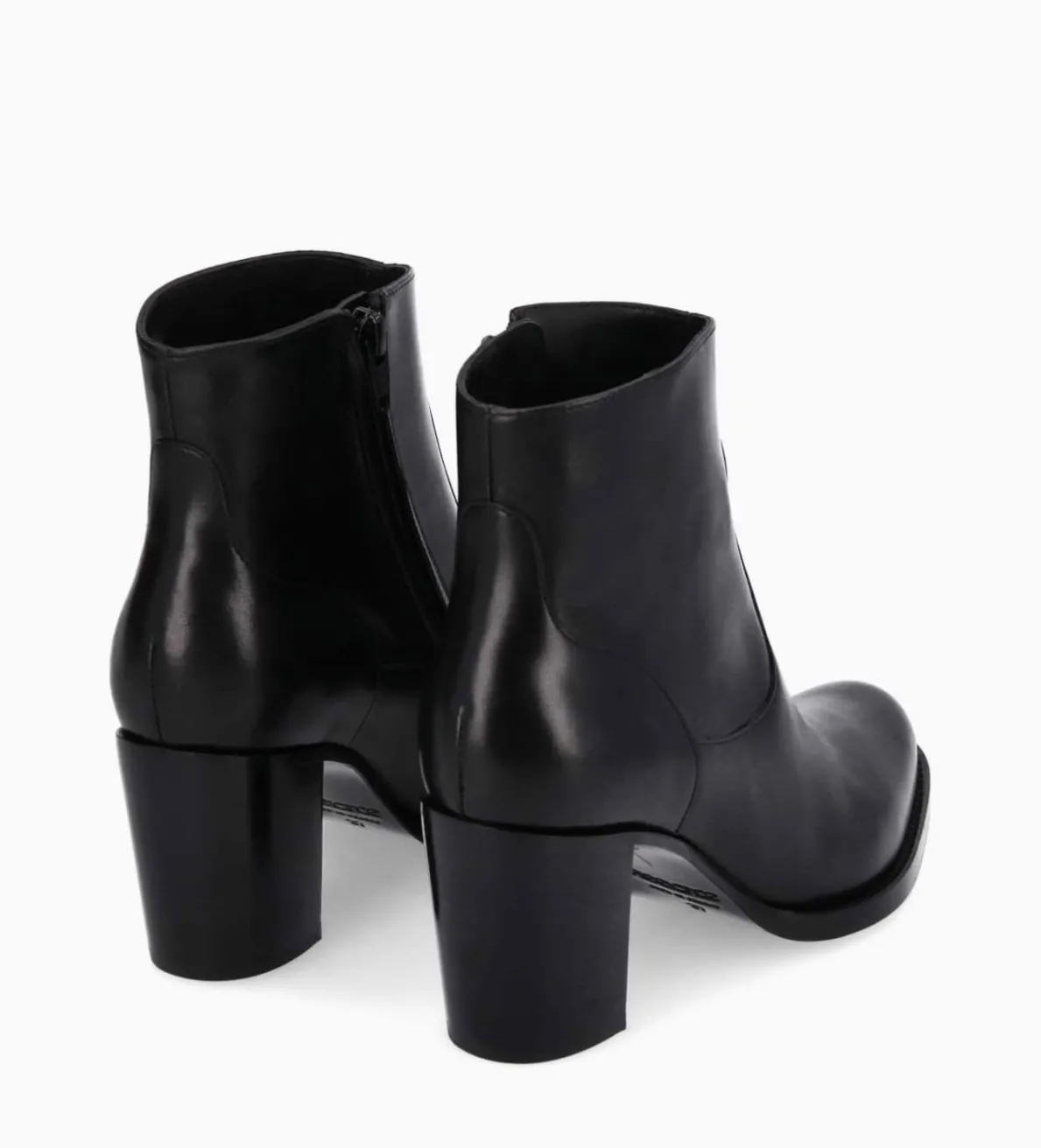 Sale FREE LANCE Paris Bottine à talon à zip - Legend 70 - Cuir lisse brillant - Noir