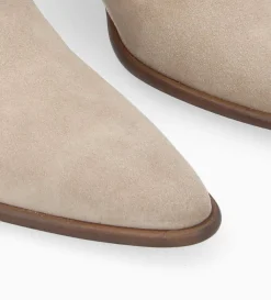 FREE LANCE Paris Bottine à talon à zip - Megan 50 - Cuir velours - Taupe