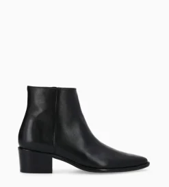 Discount FREE LANCE Paris Bottine à talon à zip - Megan 50 - Cuir lisse - Noir