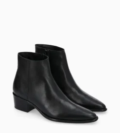 Discount FREE LANCE Paris Bottine à talon à zip - Megan 50 - Cuir lisse - Noir