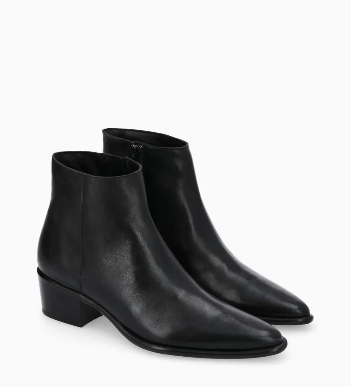 Discount FREE LANCE Paris Bottine à talon à zip - Megan 50 - Cuir lisse - Noir