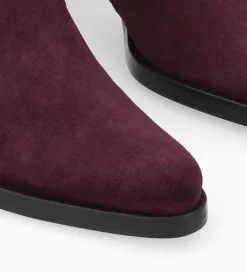 FREE LANCE Paris Bottine à talon à zip - Paddy 70 - Cuir velours - Bordeaux