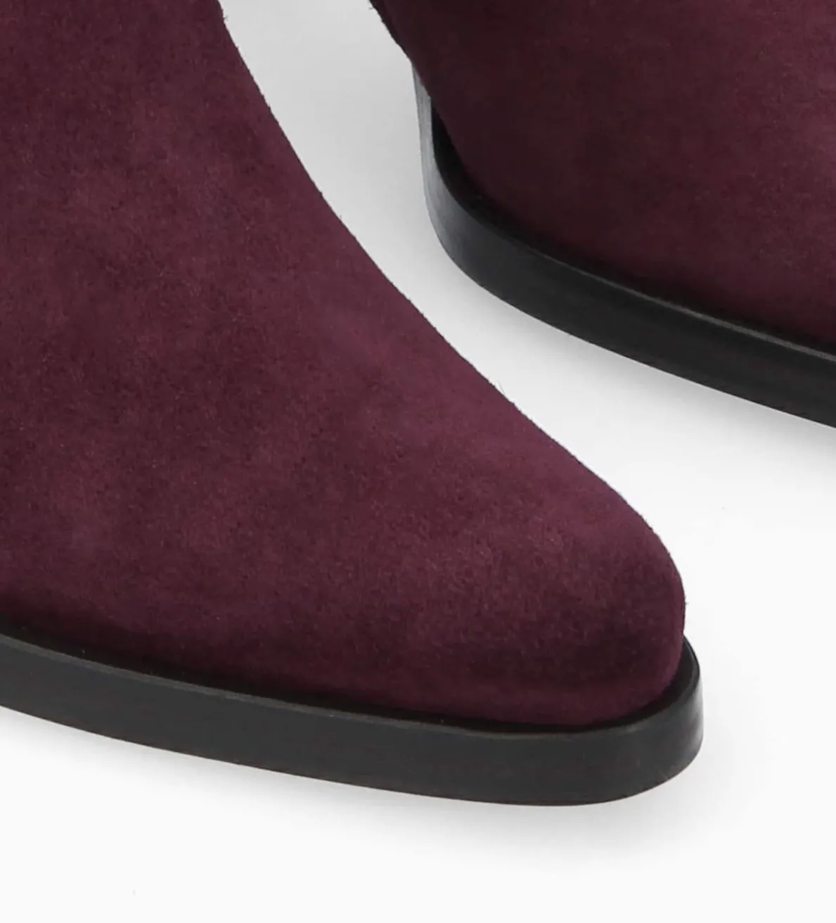 FREE LANCE Paris Bottine à talon à zip - Paddy 70 - Cuir velours - Bordeaux