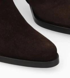 Discount FREE LANCE Paris Bottine à talon à zip - Paddy 70 - Cuir velours - Marron foncé Marronfoncé