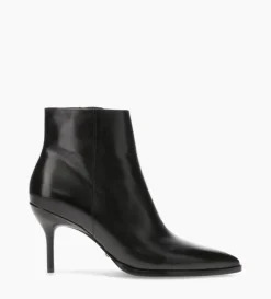 FREE LANCE Paris Bottine à talon aiguille - Jamie 70 - Cuir de veau lisse - Noir