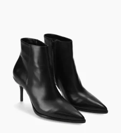 FREE LANCE Paris Bottine à talon aiguille - Jamie 70 - Cuir de veau lisse - Noir