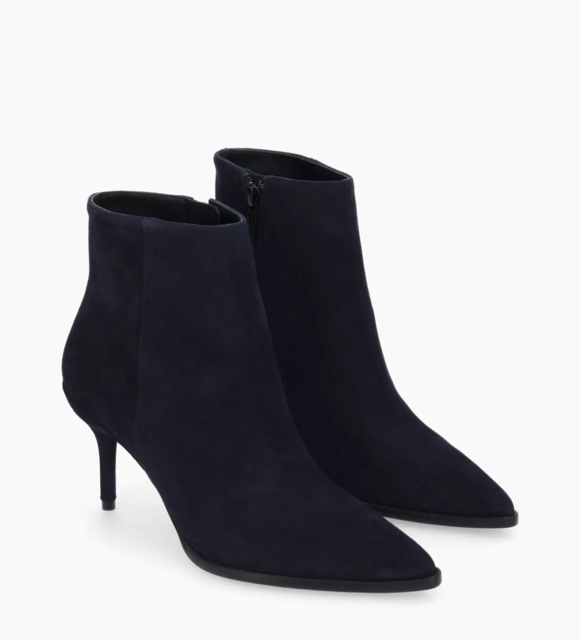 Outlet FREE LANCE Paris Bottine à talon aiguille - Jamie 70 - Cuir velours - Marine