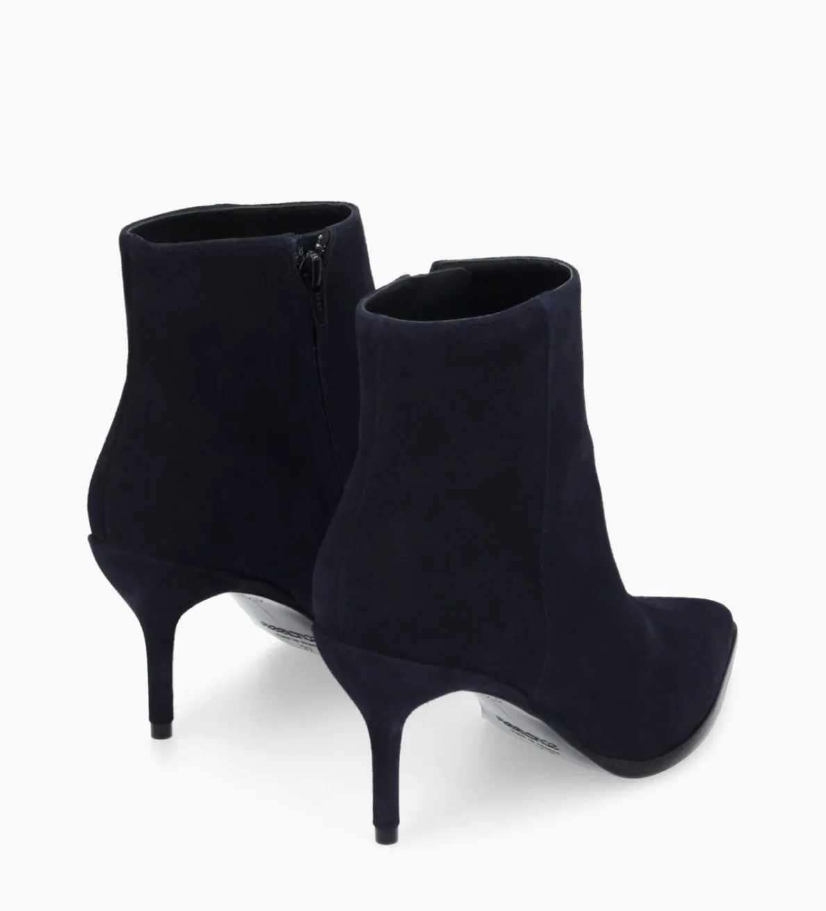 Outlet FREE LANCE Paris Bottine à talon aiguille - Jamie 70 - Cuir velours - Marine