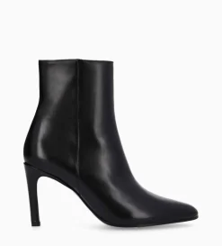 Outlet FREE LANCE Paris Bottine à talon aiguille zippée - Stella 85 - Cuir de veau lisse brillant - Noir