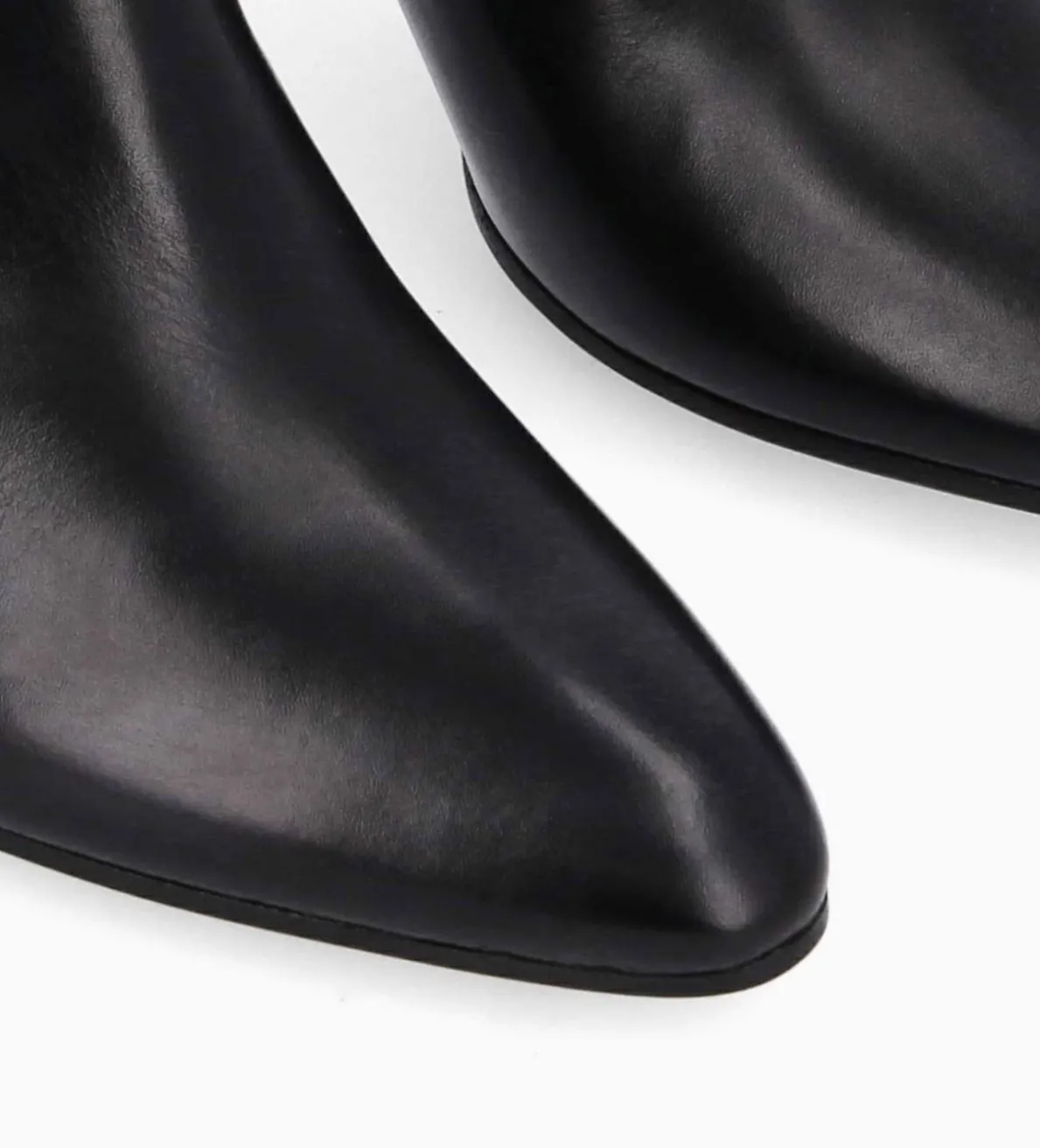 Outlet FREE LANCE Paris Bottine à talon aiguille zippée - Stella 85 - Cuir de veau lisse brillant - Noir