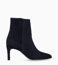 Best FREE LANCE Paris Bottine à talon aiguille zippée - Stella 65 - Cuir velours - Marine