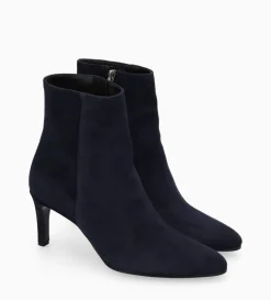 Best FREE LANCE Paris Bottine à talon aiguille zippée - Stella 65 - Cuir velours - Marine