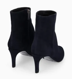 Best FREE LANCE Paris Bottine à talon aiguille zippée - Stella 65 - Cuir velours - Marine