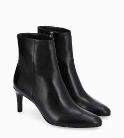 Hot FREE LANCE Paris Bottine à talon aiguille zippée - Stella 65 - Cuir de veau lisse brillant - Noir