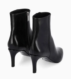 Hot FREE LANCE Paris Bottine à talon aiguille zippée - Stella 65 - Cuir de veau lisse brillant - Noir